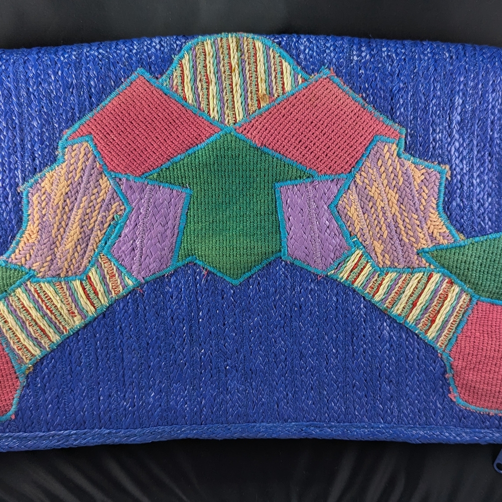 Vintage Almondo Originals Straw Clutch